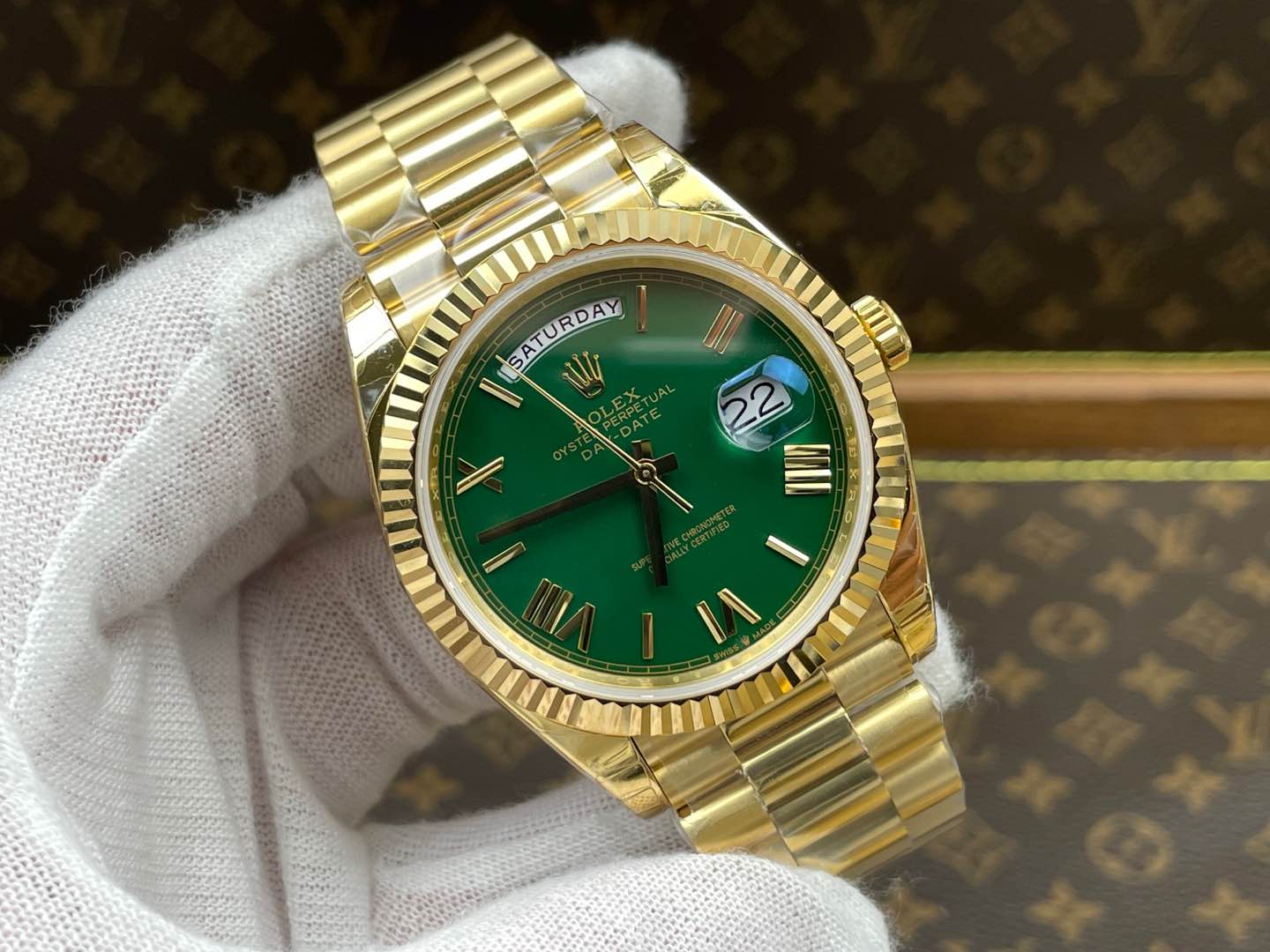 Green Yellow - Yellow Gold 904L Steel - Automatic - 40mm