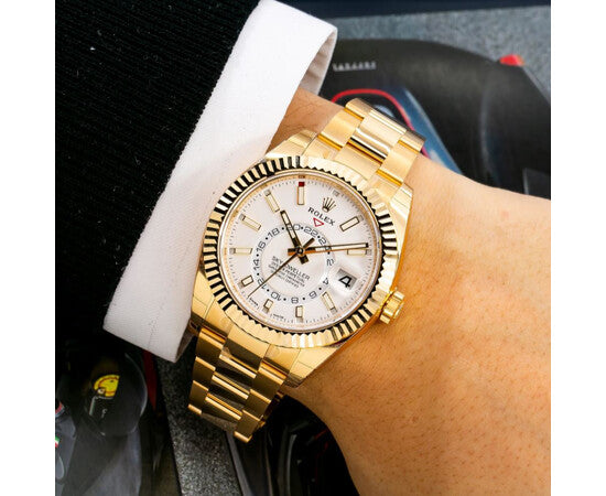 Luxury - White - Yellow 904L Steel -Automatic - 42mm