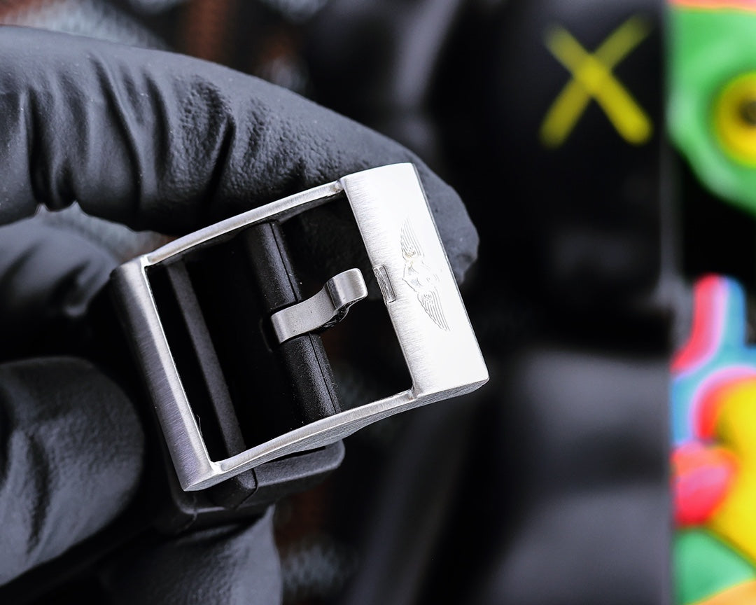 Chronograph -Silver Ceramic Black - Black Rubber - Quartz - 43mm