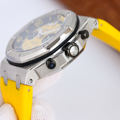 TOP! - 316L Steel - Yellow rubber - Automatic - 42mm