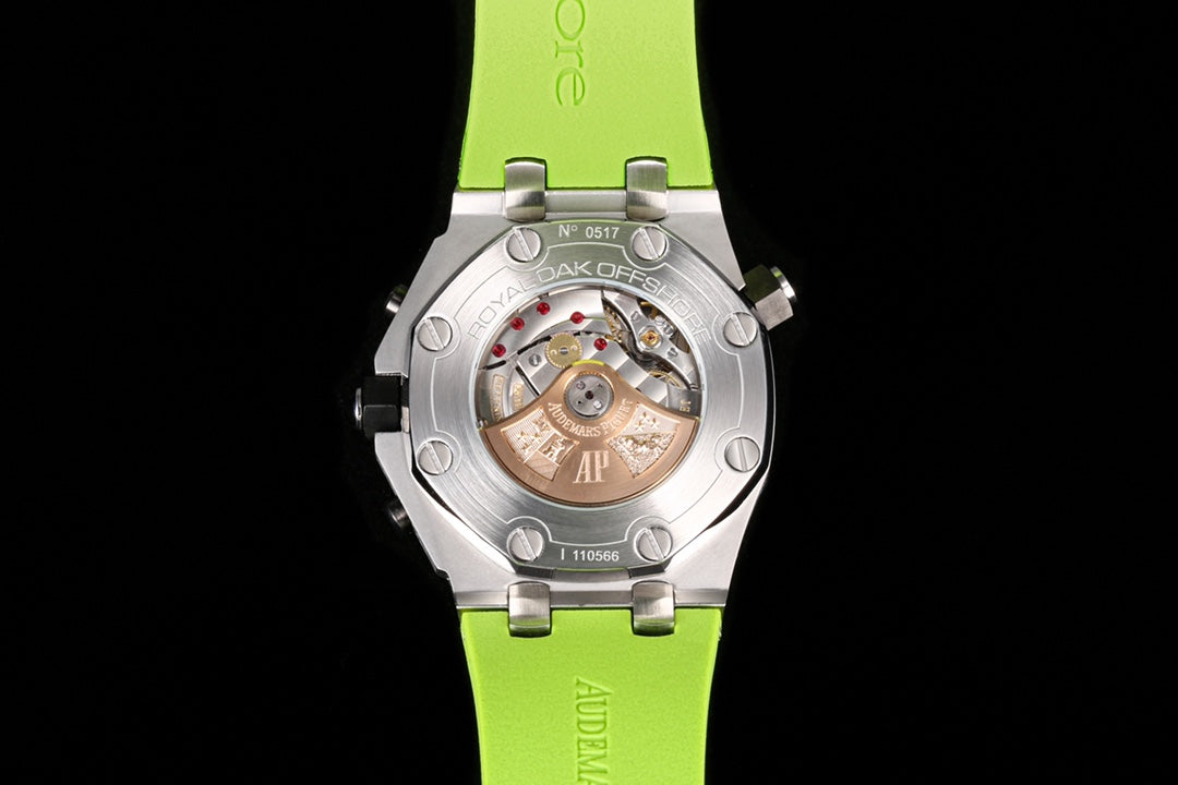 TOP! - 316L Steel - Green rubber - Automatic - 42mm