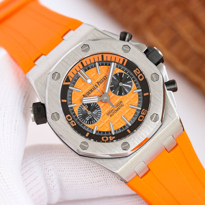 TOP! - 316L Steel - Orange rubber - Automatic - 42mm