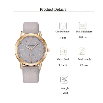 LADY - Grey Yellow - Brown Rubber - Quartz - 34mm