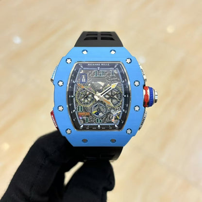 Blue Ceramic- Black Rubber - Automatic - 40*51mm