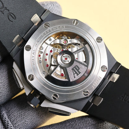 TOP! Black Ceramic Bezel - Black Rubber - Automatic - 44mm