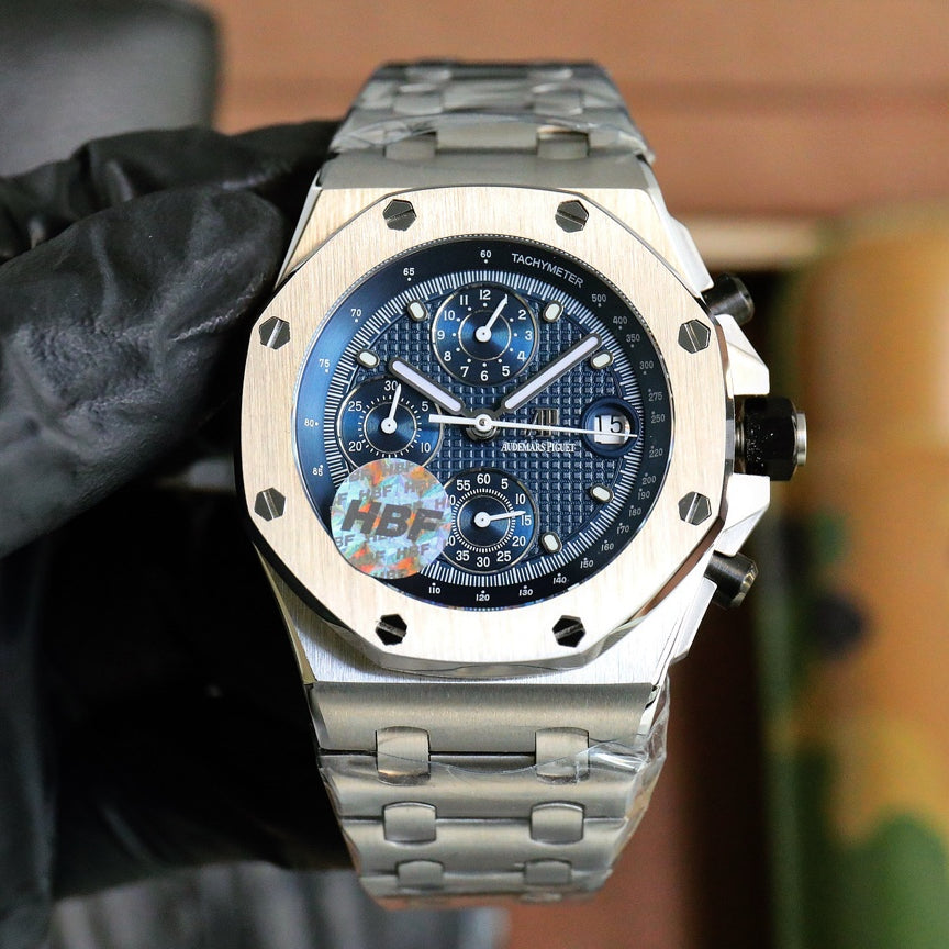 Chronograph- L Size -Blue Ceramic- 904L Steel - Automatic - 44mm