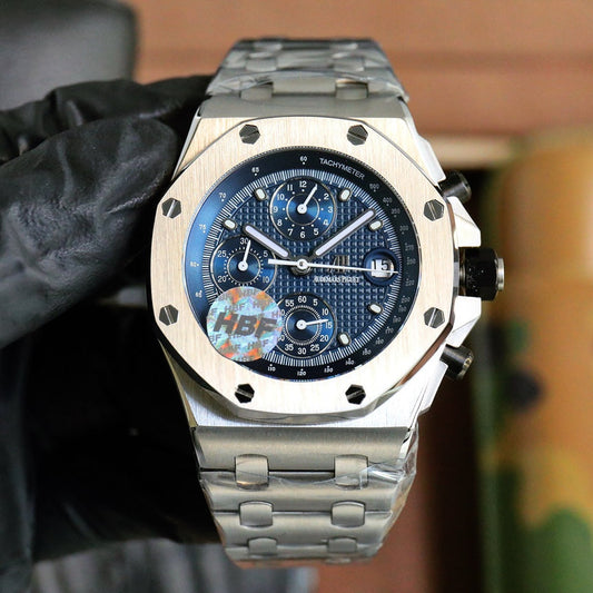 Chronograph- L Size -Blue Ceramic- 904L Steel - Automatic - 44mm
