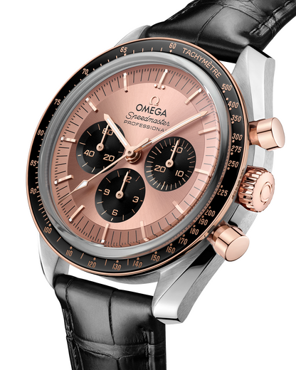 Chronograph -Rosegold- Black Silver - Black Leather- Automatic - 42mm