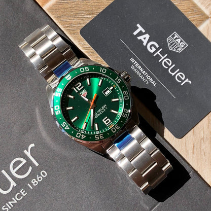 Green - White 904L steel - Quartz - 41mm