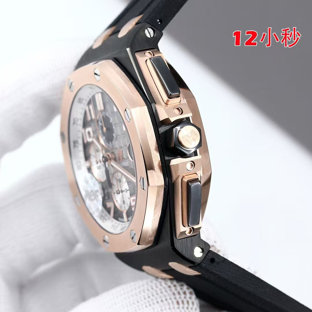 Chronograph-Grey Silver Ceramic- Black Rubber - Automatic - 44mm