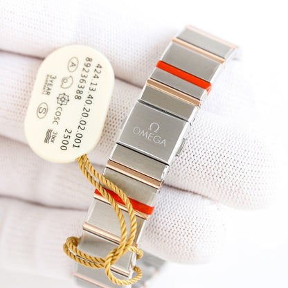 LADY - Two Hands -Yellow gold - Silver 904L Steel - Quartz - 28mm