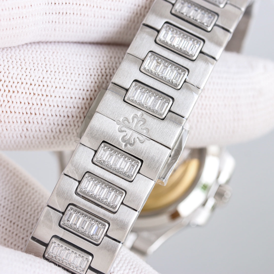 Lady - White - Rhinestones Bezel 316L Steel - Automatic - 35mm