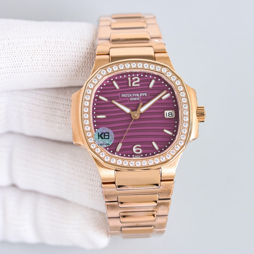 Lady - Purple - Rosegold 316L Steel - Automatic - 35mm