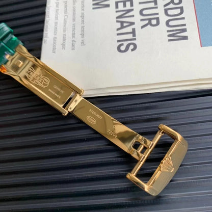 D-date- M118138- Green Yellow gold - Green Leather- Automatic - 40mm