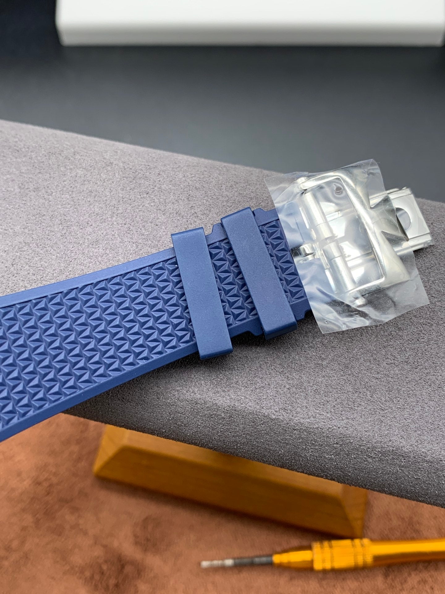 Blue Rubber Strap+Leather Strap for VC