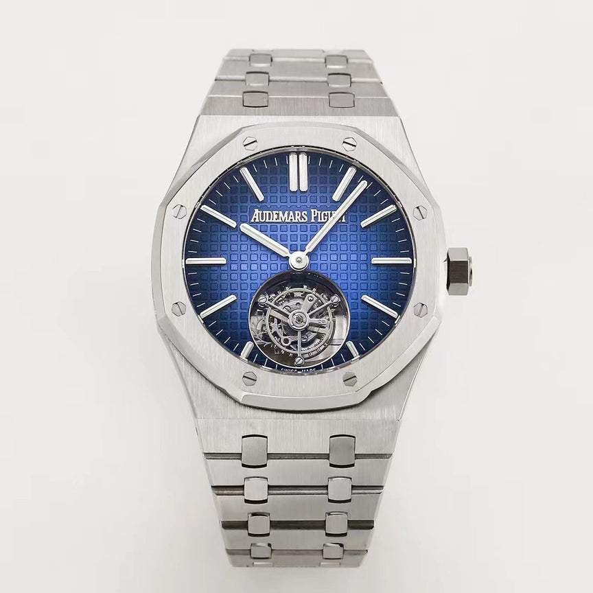 TOP! Blue Torbillon - White Steel - Automatic - 41mm