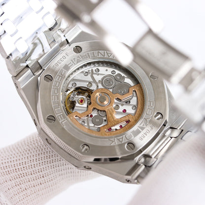 TOP! Frosted Black - White Steel - Automatic - 41mm