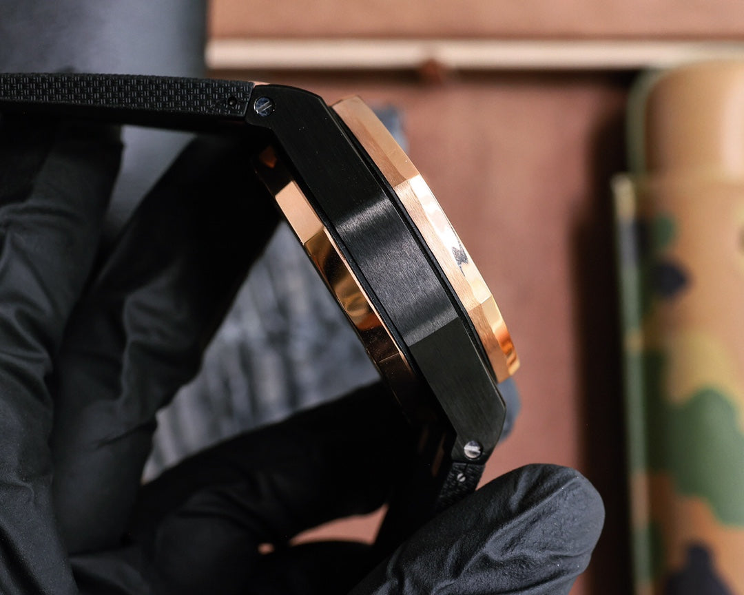 TOP! Yellow Ceramic Bezel- Black Rubber - Automatic - 44mm