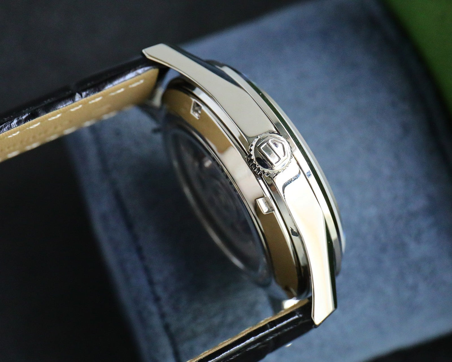 Green - Black Leather - Automatic - 41mm