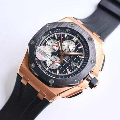 TOP! Yellow Gold Ceramic Bezel - Black Rubber - Automatic - 44mm