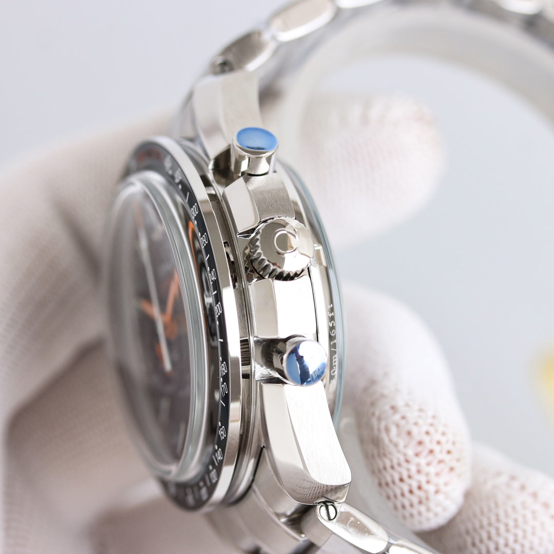 Chronograph -Frosted Face - Black Ceramic- 316L Steel- Automatic - 44mm