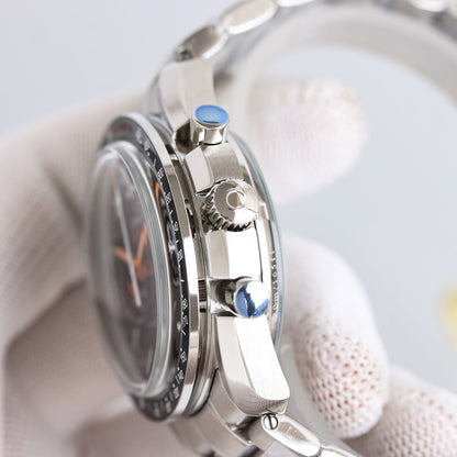 Chronograph -Frosted Face - Black Ceramic- 316L Steel- Automatic - 44mm