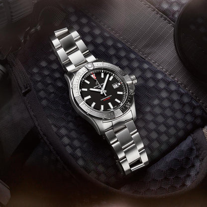 Silver Ceramic- Black AVG - Silver 904L Steel - Automatic - 42mm