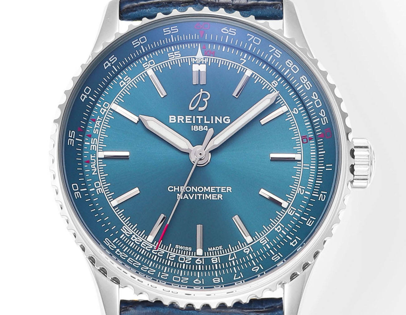 Baby Blue - Black Leather - Automatic - 41mm