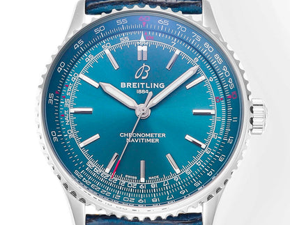 Baby Blue - Black Leather - Automatic - 41mm