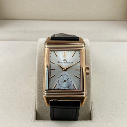 White Silver - Yellogold- Black Leather - Manual winding - 45*27mm