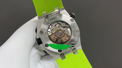 Chronograph -26703ST Green Black - Green Rubber -Automatic - 42mm