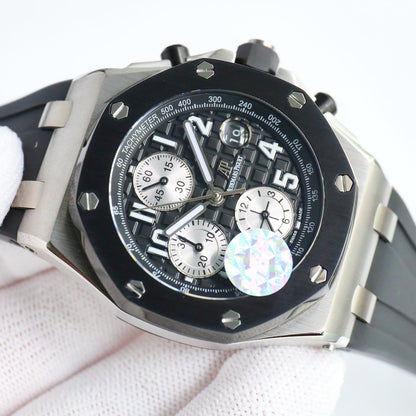 TOP! Black Ceramic Bezel - Black Rubber - Automatic - 44mm