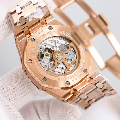 TOP! Frosted Rosegold - White Steel - Automatic - 41mm