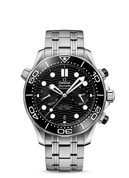 Compensation watch(without box)- Black Steel - Chronograph - Quartz - Automatic - 44mm