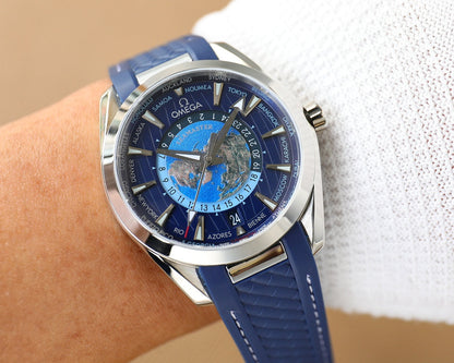 Blue Steel - Blue Rubber Strap - Automatic - 43mm