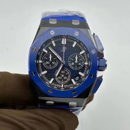 Chronograph -Ceramic Blue -Blue Rubber - Automatic - 43mm