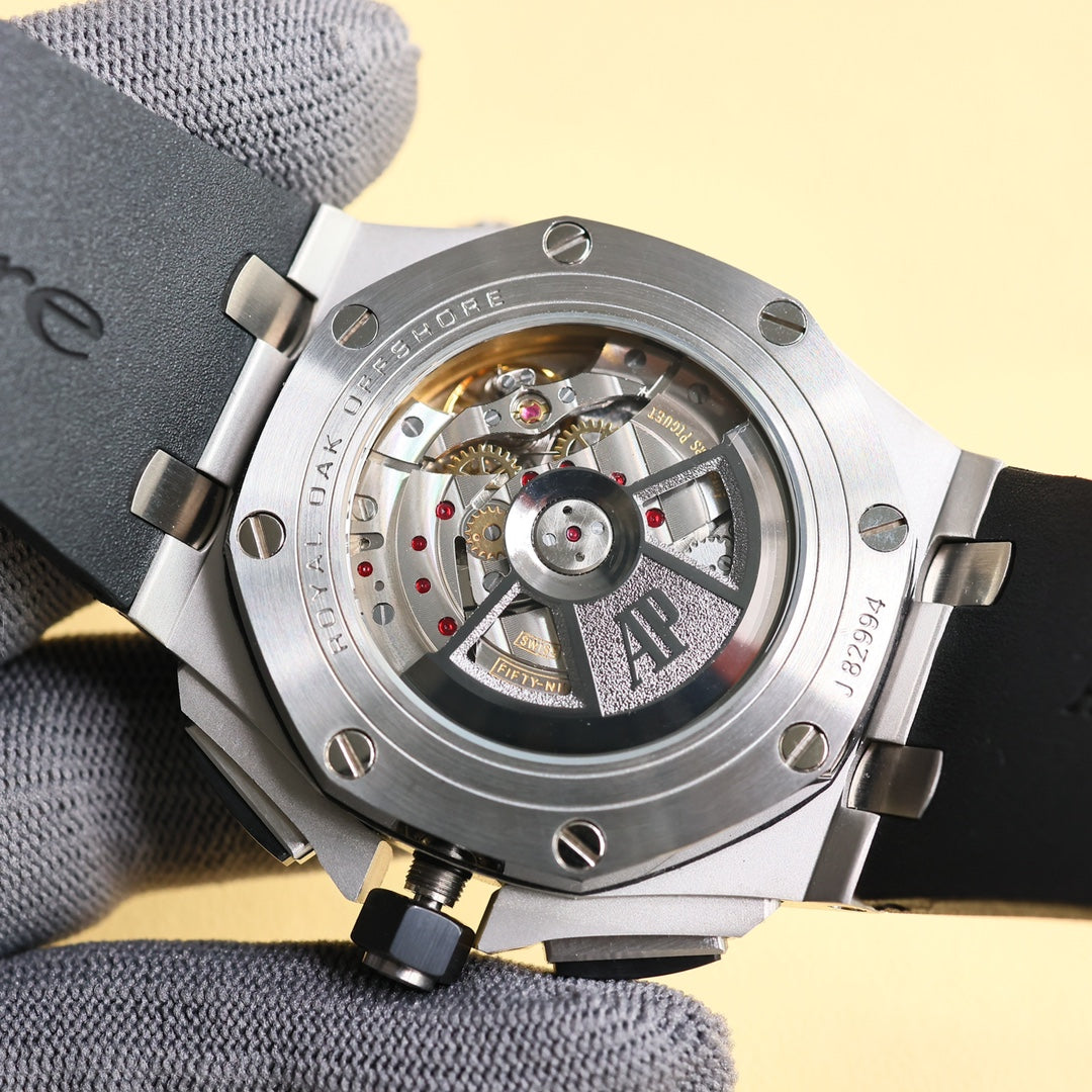 TOP! Black Ceramic Bezel - Black Rubber - Automatic - 44mm