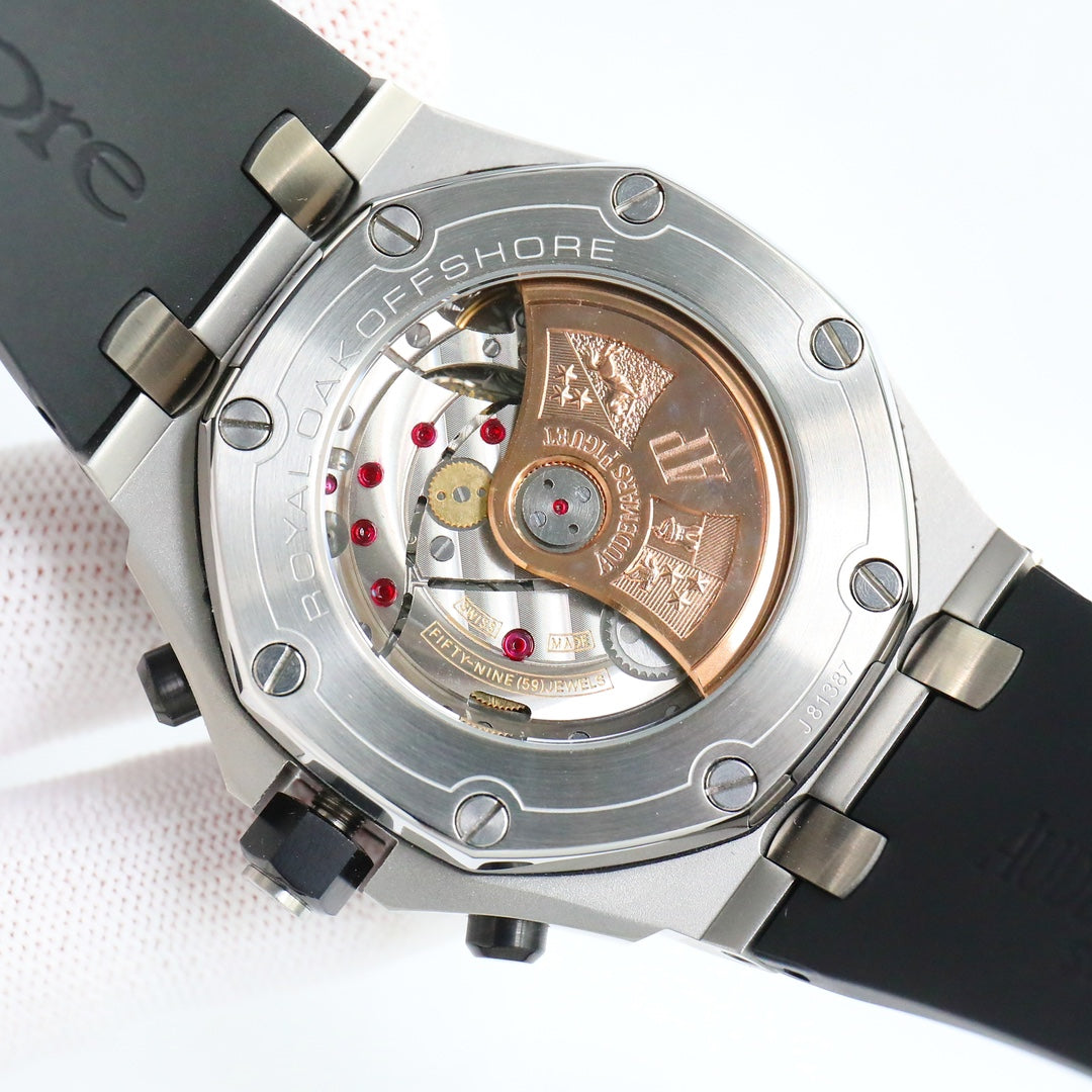 TOP! Black Ceramic Bezel - Black Rubber - Automatic - 44mm