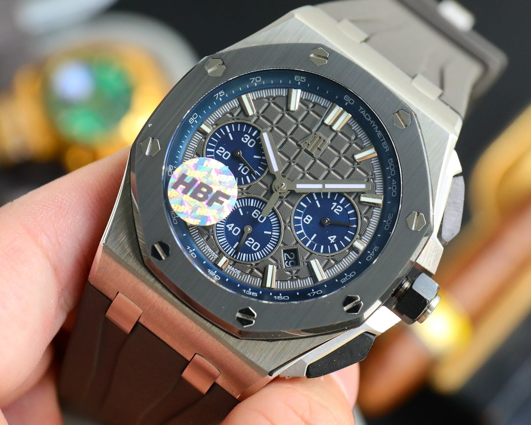 TOP! Grey Ceramic Bezel - Grey Rubber - Automatic - 44mm