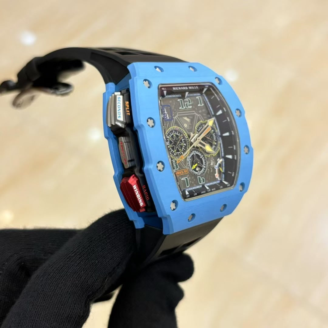 Blue Ceramic- Black Rubber - Automatic - 40*51mm