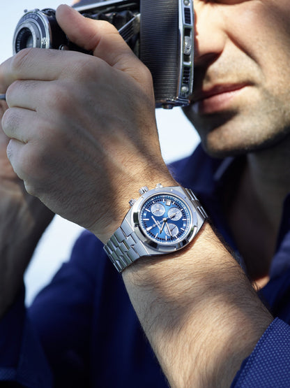 Chronograph-Blue - White 904L Silver - Automatic - 41mm