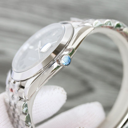 C-Factory - Green -Smooth bezel- Silver 904L Steel- Automatic - 41mm