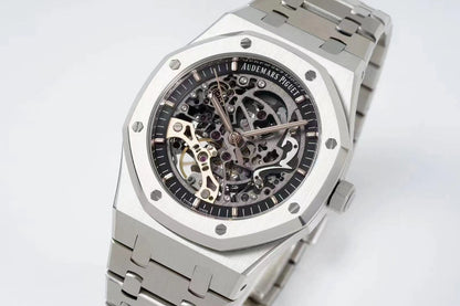 TOP 15407- Hollow Silver 904L steel - Automatic - 41mm