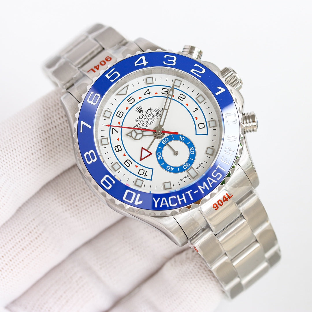 Chronograph - Blue -White 904L Steel - Automatic - 44mm