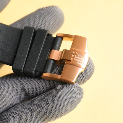 TOP! Yellowgold Black Ceramic Bezel - Black Rubber - Automatic - 44mm