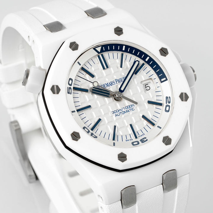 TOP! Ceramic White - White Rubber - Automatic - 42mm