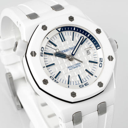 TOP! Ceramic White - White Rubber - Automatic - 42mm