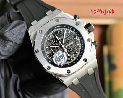 Chronograph-Grey Ceramic- Black Rubber - Automatic - 44mm