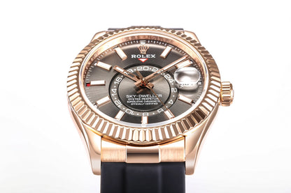 C-Factory -Grey Rosegold - Black Rubber - Automatic - 42mm