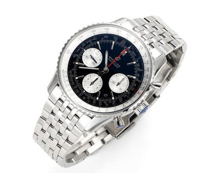 Chronograph - White Ceramic - Black- N-Timer - 904L Steel - Automatic - 43mm